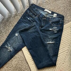Abercrombie & Fitch Dark Blue Boyfriend Jeans